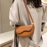 Women's Messenger Bag PU Leather Shoulder Handbag Saddle Bag