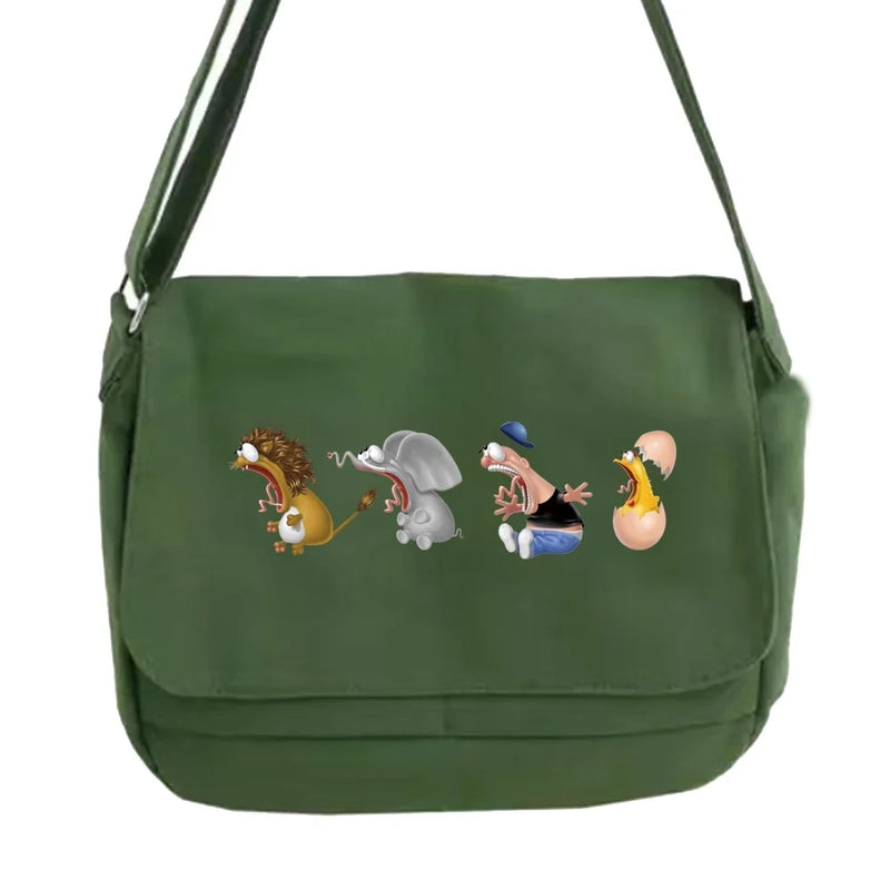 Japanese Messenger Bag Art Print Portable Single-shoulder Bag