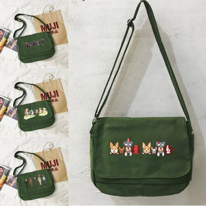 Japanese Messenger Bag Art Print Portable Single-shoulder Bag