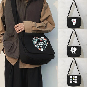 Japanese Style Teeth Pattern Messenger Bag