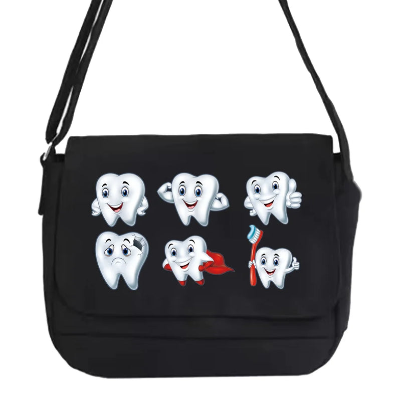 Japanese Style Teeth Pattern Messenger Bag