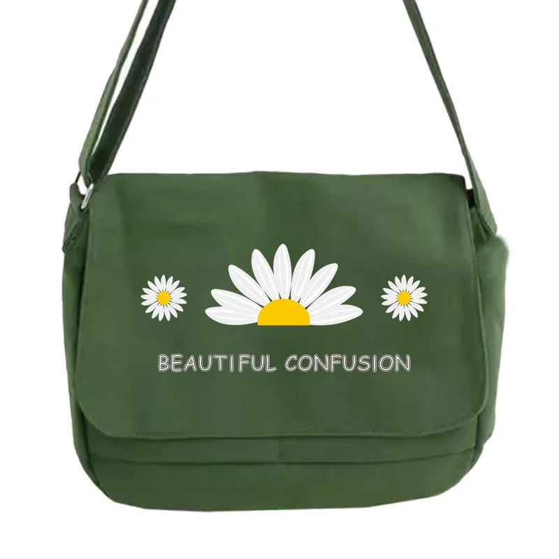 Japanese Multi-function Messenger Bag Daisy Pattern Bags