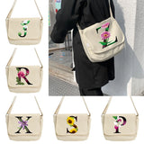 Japanese Style Flower Pattern Messenger Bag for Women