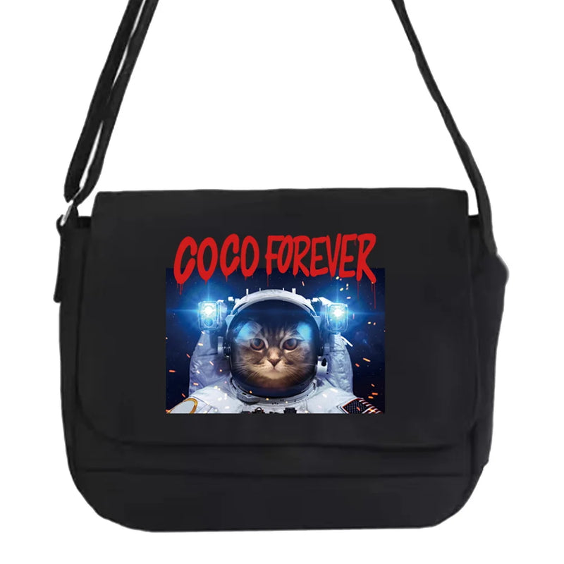 Japanese Astronaut Pattern Messenger Bag Harajuku College Style