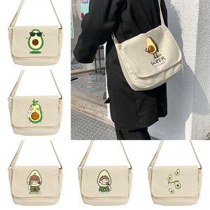 Japanese Avocado Pattern Messenger Bag Youth College Style