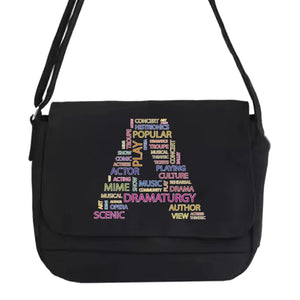 Japanese Harajuku Messenger Bag Youth One-shoulder Text Pattern Bags