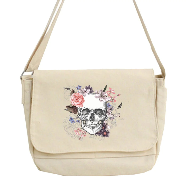 Japanese Multi-function Messenger Bag College Style One-shoulder Pattern Bags