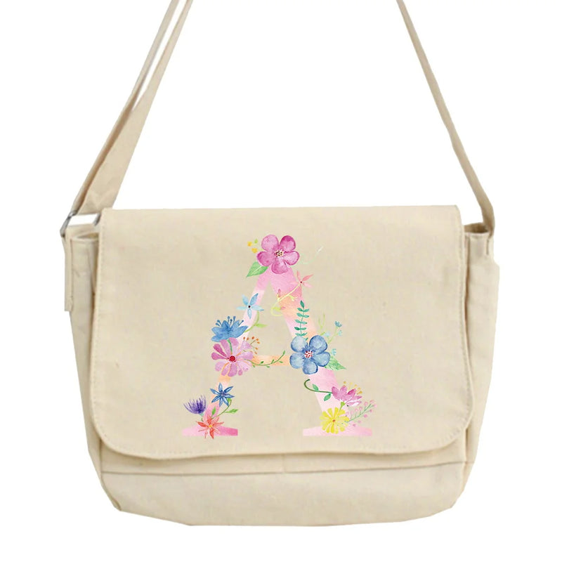 Japanese Style Pink Pattern Messenger Bag