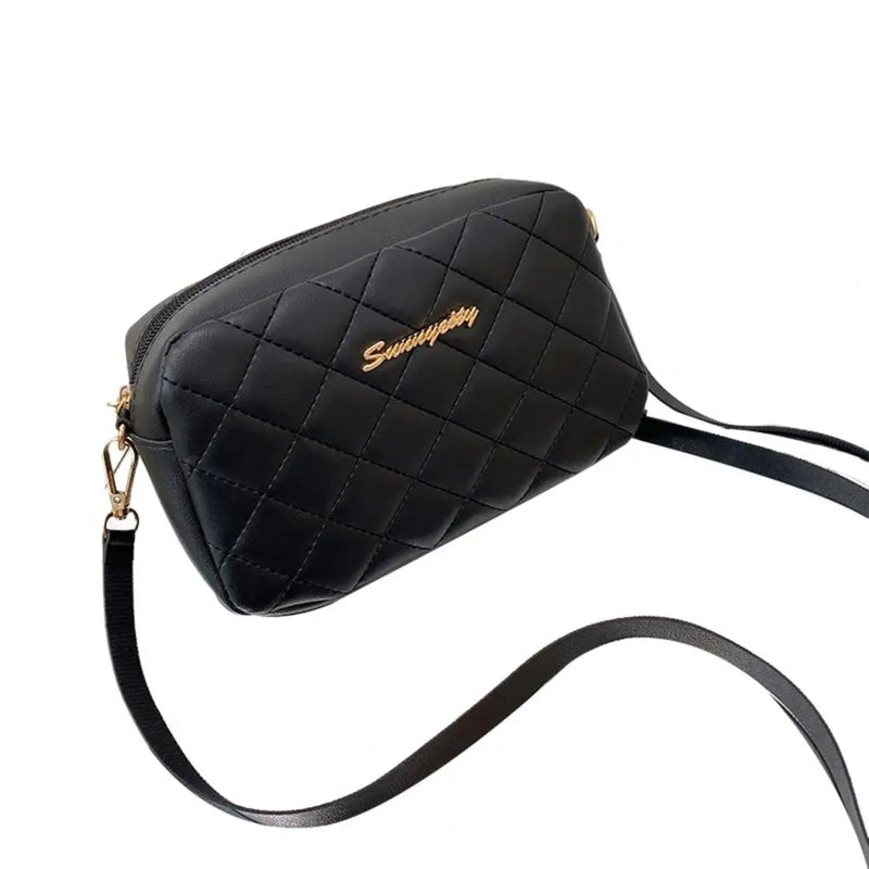 Plaid Embroidery Crossbody Bag for Women Large Capacity Shoulder Bag