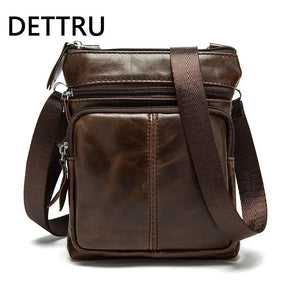 Leather Messenger Bag Men Shoulder Crossbody Small Male Flap Natural