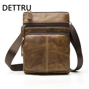Leather Messenger Bag Men Shoulder Crossbody Small Male Flap Natural