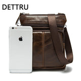 Leather Messenger Bag Men Shoulder Crossbody Small Male Flap Natural
