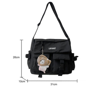 Retro Nylon Messenger Bag Crossbody Shoulder Campus Bag