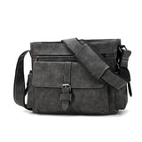 Men's PU Leather Messenger Bag Laptop Briefcase