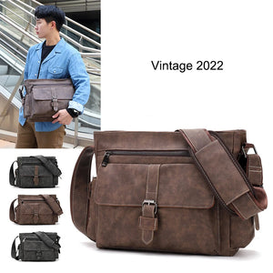 Men's PU Leather Messenger Bag Laptop Briefcase