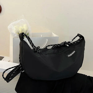 Large Capacity Messenger Bag Shoulder Bag Unisex Nylon Student Commuting Bag
