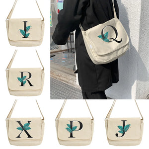 Leaf Pattern Messenger Bag Harajuku Style College Shoulder Bag