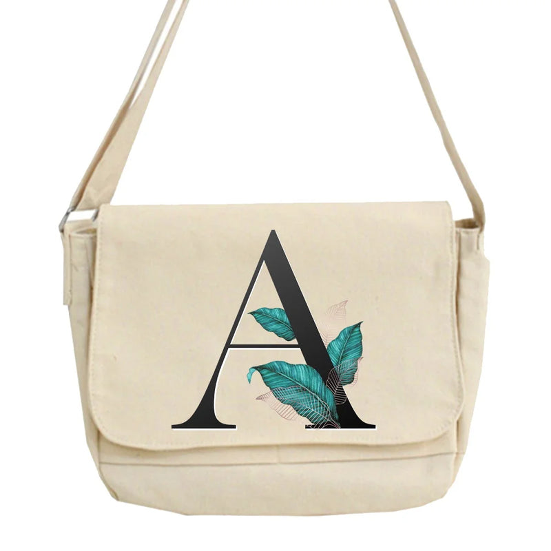 Leaf Pattern Messenger Bag Harajuku Style College Shoulder Bag