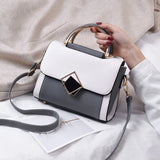 Casual Women Crossbody Messenger Bag with Magnetic Button Flap Cover