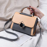 Casual Women Crossbody Messenger Bag with Magnetic Button Flap Cover