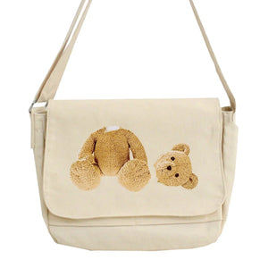 Retro Messenger Bag Female Student Harajuku Style Bear Pattern