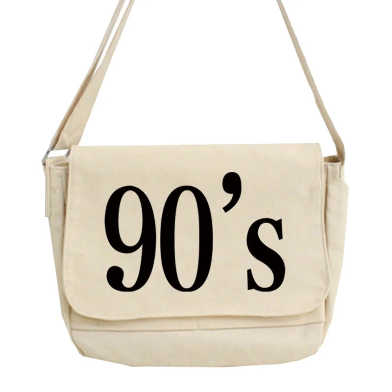 Youth Harajuku Style Messenger Bag with Wreath Pattern