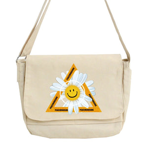 Daisy Pattern Messenger Bag College Style Shoulder Bag