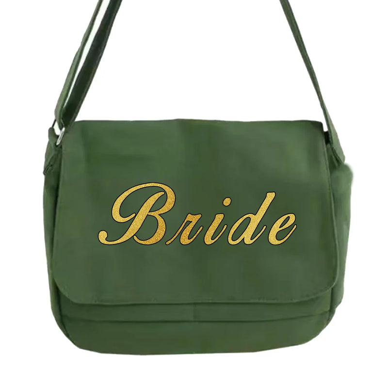 Versatile Messenger Bag with Bride Pattern for College Students