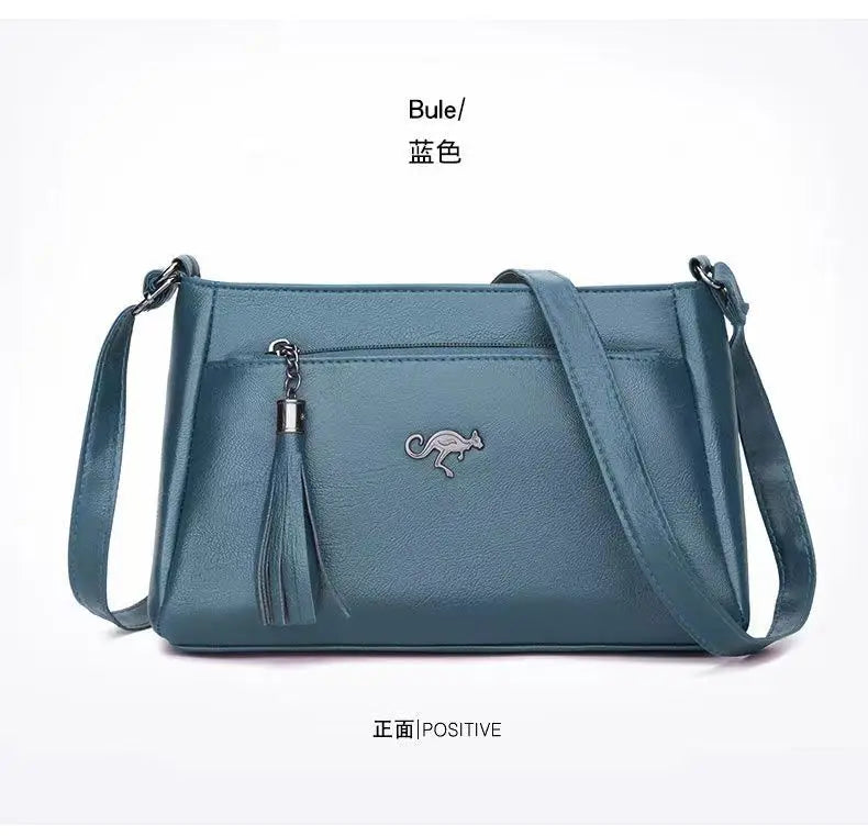 Small Crossbody Bag for Women 3-Layer Shoulder Messenger Bag PU Handbag