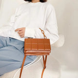 Women's Square Messenger Bag with Suction Buckle for Holiday
