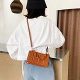 Women's Square Messenger Bag with Suction Buckle for Holiday