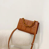 Women's Square Messenger Bag with Suction Buckle for Holiday