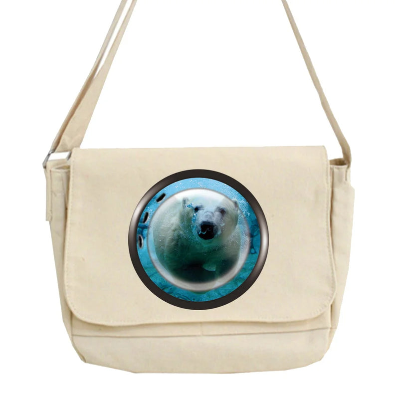 Youth Harajuku Style Messenger Bag w/ Window Pattern