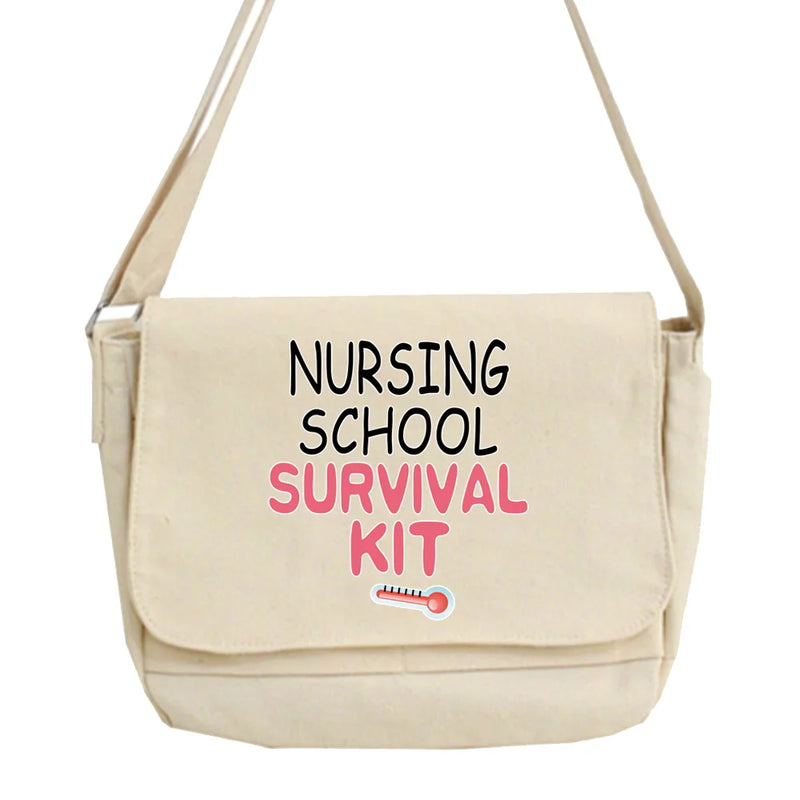 Harajuku Style Messenger Bag Nurse Pattern