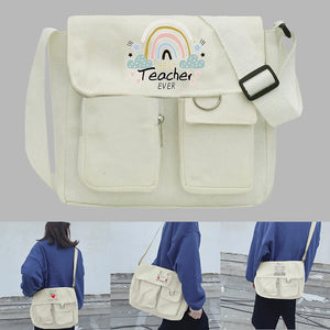 Canvas Messenger Bag for Women and Men - Teacher Series Print