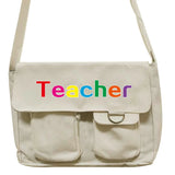 Canvas Messenger Bag for Women and Men - Teacher Series Print