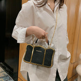 Small Square Messenger Bag Frame Shoulder Crossbody Purse