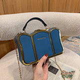 Small Square Messenger Bag Frame Shoulder Crossbody Purse