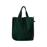 Canvas Japanese Solid Art Shoulder Bag for Daily Commuter