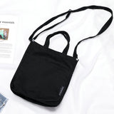 Canvas Japanese Solid Art Shoulder Bag for Daily Commuter