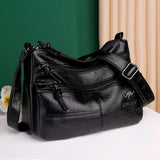 Soft Leather Messenger Bag European American Retro Style