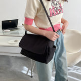 Casual Messenger Shoulder Bag for Women Solid Travel Tote Bag