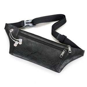 Vintage Leather Messenger Waist Bag Chest Pack for Men