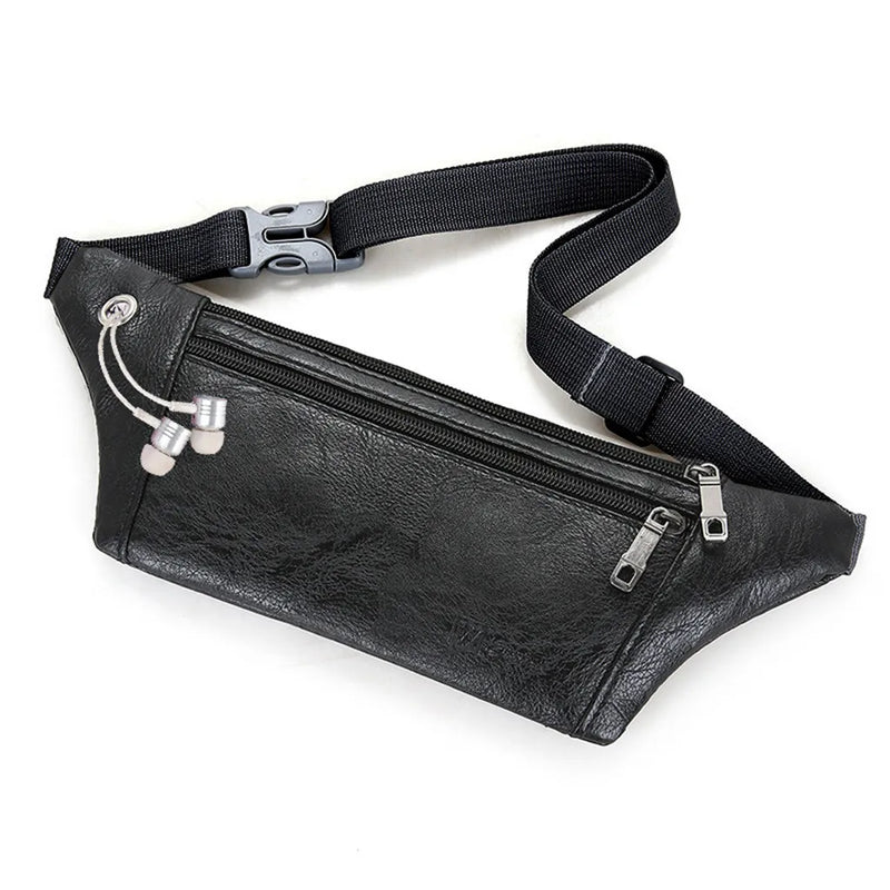 Vintage Leather Messenger Waist Bag Chest Pack for Men