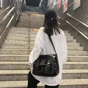 Large Capacity Messenger Bag for Women PU Shoulder Bag Crossbody Bag