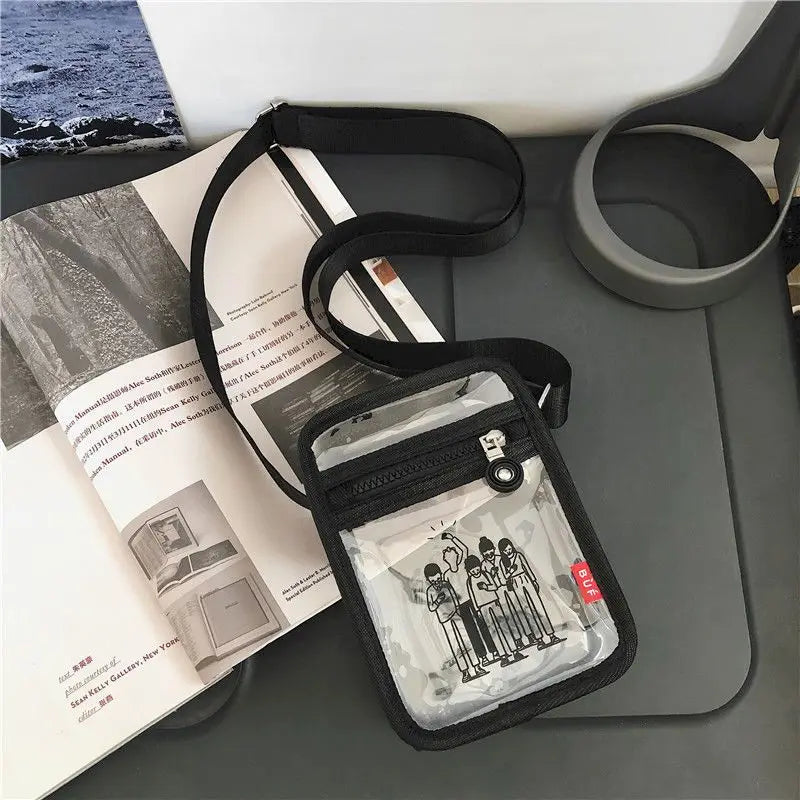 Jelly Transparent Messenger Bag for Men and Women