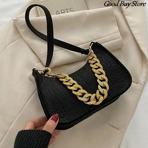 Leather Chain Shoulder Bag Women Handbag Diamond Clutch