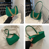 Leather Chain Shoulder Bag Women Handbag Diamond Clutch