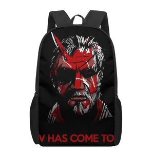 Metal Gear 3D Pattern School Bag for Kids