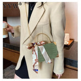 Metal Handle Box Bags Snakeskin Party Clutch Shoulder Chain Purse Handbags